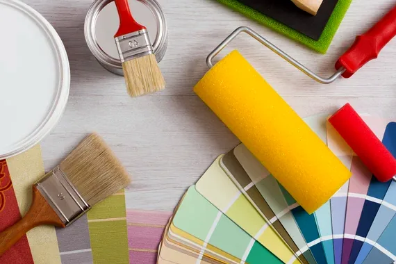 Painting tools ready for a Raleigh job
